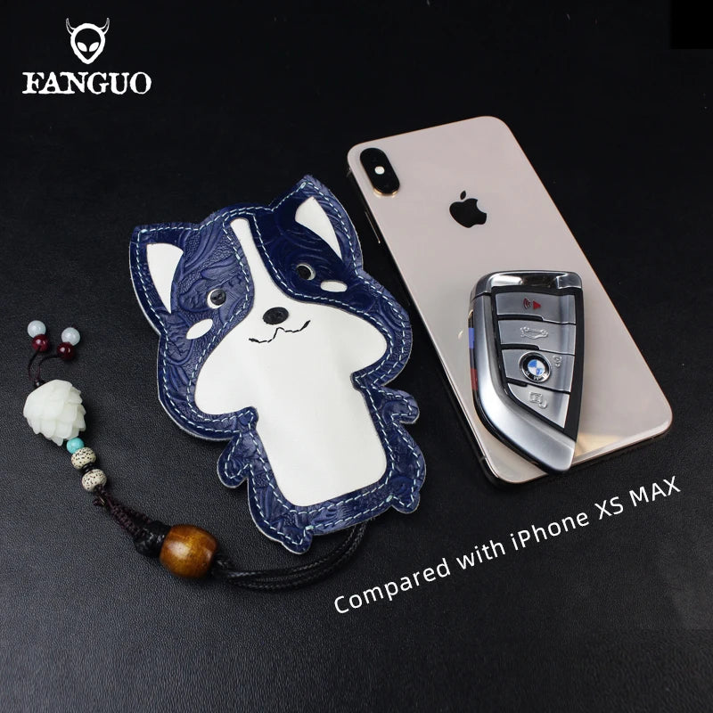 Portable Leather Key Wallet Car Smart Key Holder Retro Housekeeper Key Pocket