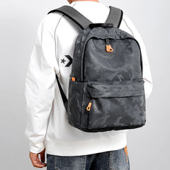 Camouflage Laptop Backpack Waterproof 14 Inch USB Charging School Bag