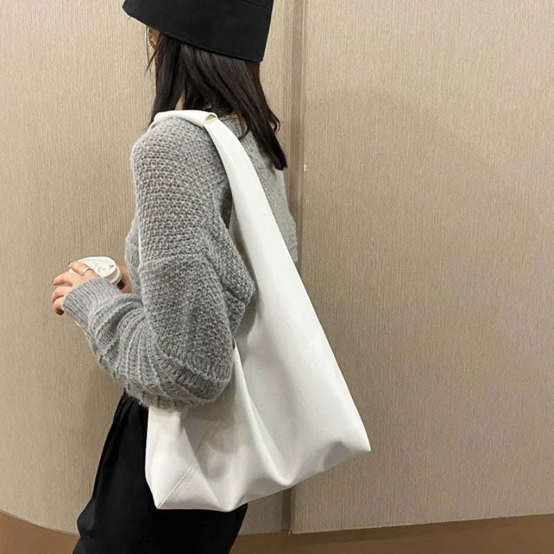 Large Capacity Tote Shoulder Bag Leather Handbag for Women
