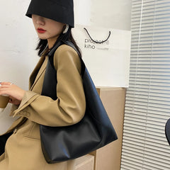 Large Capacity Tote Shoulder Bag Leather Handbag for Women