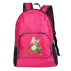 Foldable Waterproof Backpack for Travel Golden Flower Pattern