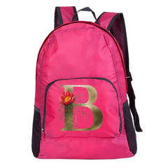 Foldable Waterproof Backpack for Travel Golden Flower Pattern