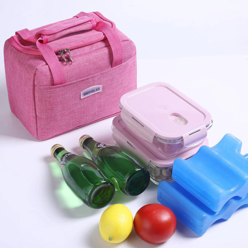 Portable Insulated Lunch Bag Cooler Handbag Bento Pouch School Food Storage
