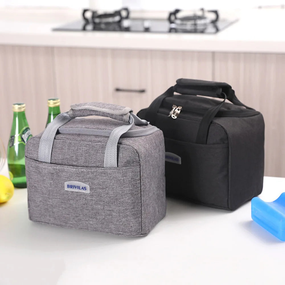 Portable Insulated Lunch Bag Cooler Handbag Bento Pouch School Food Storage