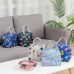 Insulated Lunch Bag Portable Cooler Handbag Bento Pouch Food Storage Bags