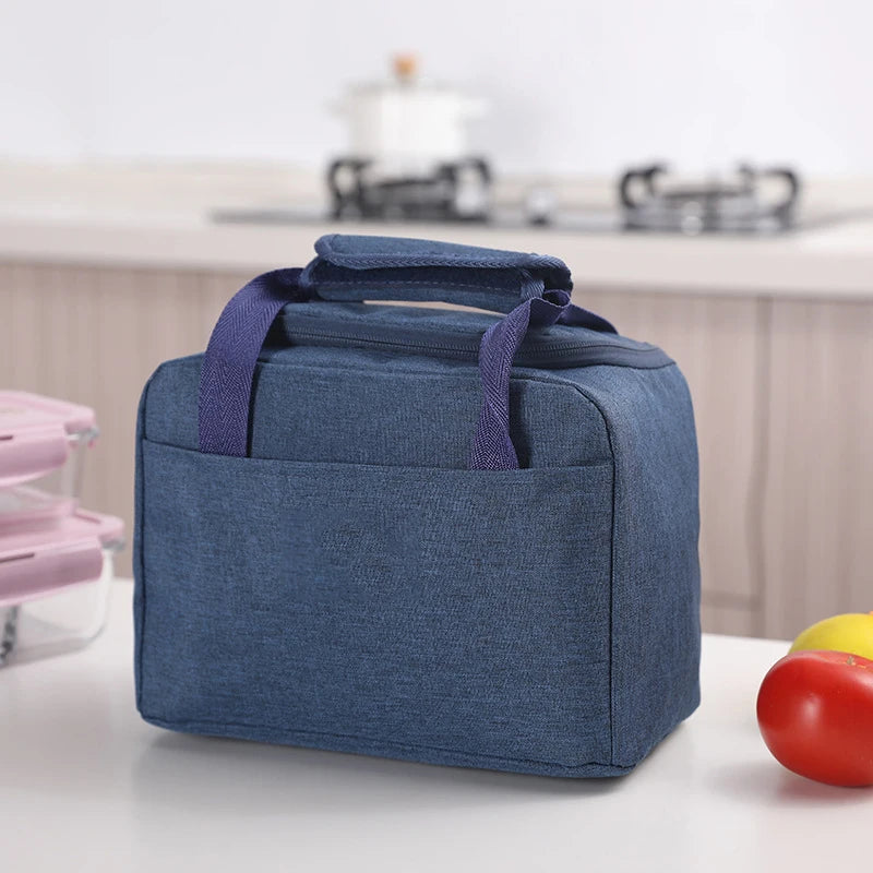Portable Insulated Lunch Bag Cooler Handbag Bento Pouch School Food Storage