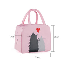 Women's Portable Lunch Bag Insulated Cooler Bento Box Storage Handbag