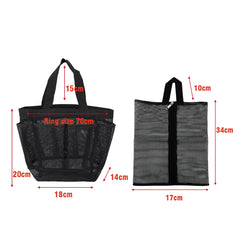Portable Mesh Storage Bag Transparent Foldable Large Capacity Shoe Bag