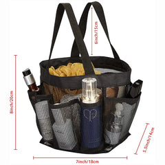 Portable Mesh Tote Bag Shower Caddy Toiletry Organizer Handbag