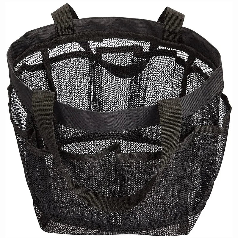 Portable Mesh Tote Bag Shower Caddy Toiletry Organizer Handbag