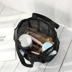 Portable Mesh Tote Bag Shower Caddy Toiletry Organizer Handbag