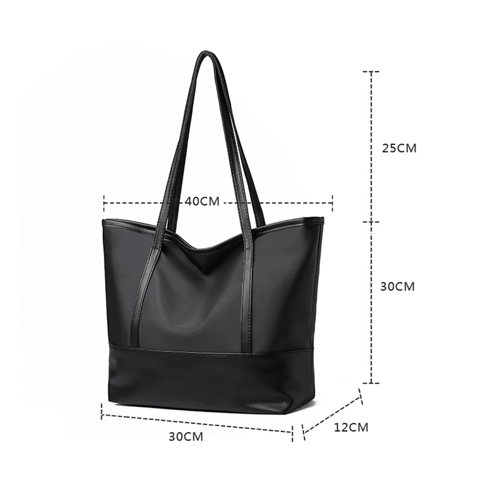 Oxford PU Leather Women's Shoulder Bag Large Capacity Handbag