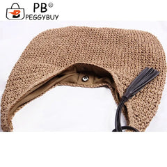 Summer Straw Beach Shoulder Bag Large Capacity Woven Handbag