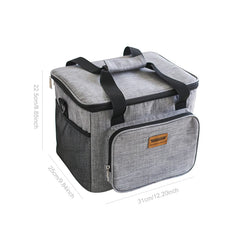 Portable Thermal Cooler Bag Insulated Lunch Box Zipper Tote