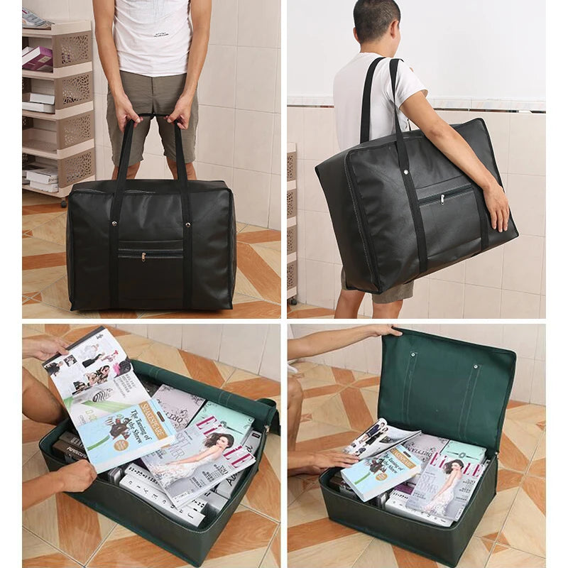 Large Capacity Travel Bag Foldable Clothes Storage Dustproof Luggage Bag