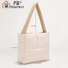 Travel PU Leather Checkered Handbag