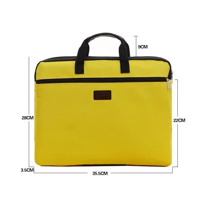 Canvas A4 Document Bag Office Zipper Briefcase