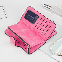 Vrouwen Lederen Portemonnee Clutch - Luxe Kaarthouder