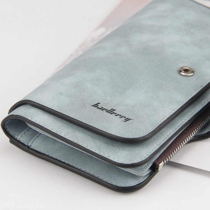 Vrouwen Lederen Portemonnee Clutch - Luxe Kaarthouder