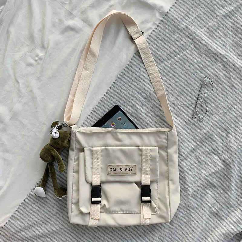 Messenger Bag Student Waterproof Canvas Crossbody Bag for Women
