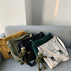 Messenger Bag Student Waterproof Canvas Crossbody Bag for Women