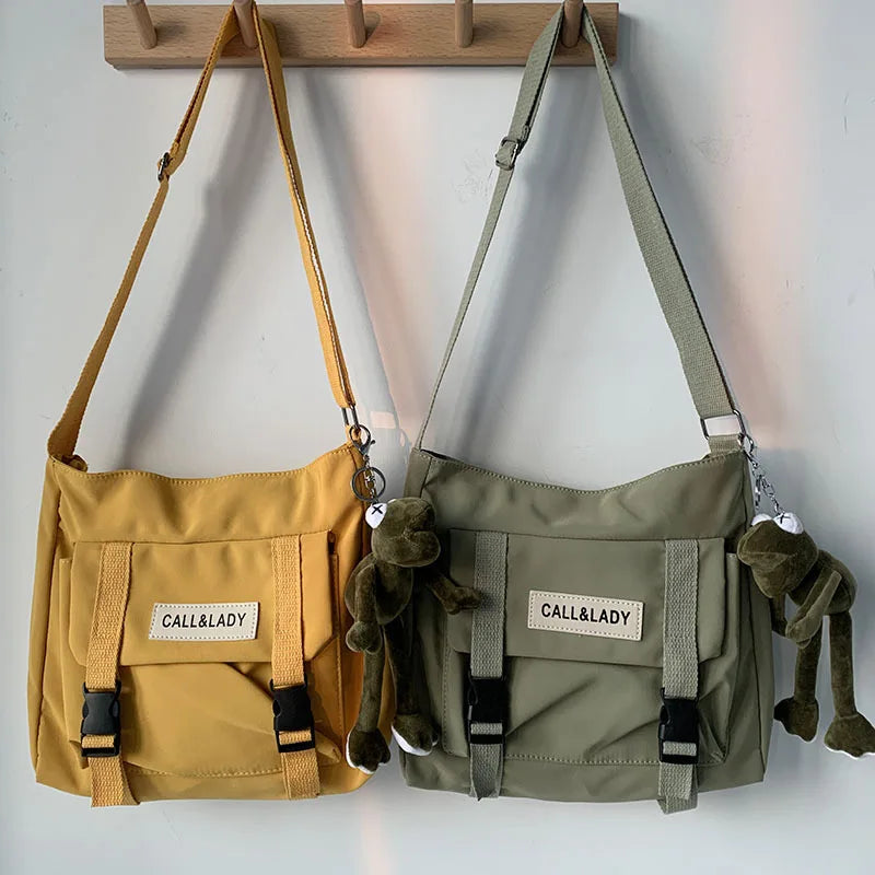 Messenger Bag Student Waterproof Canvas Crossbody Bag for Women