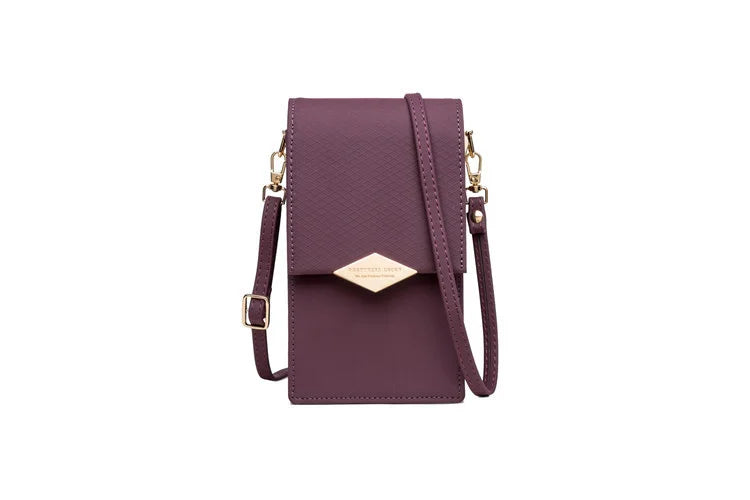 Prati Small Fresh PU Mobile Phone Bag Vertical Mini Shoulder Bag