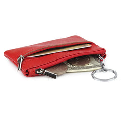Cowhide Leather Key Wallet Housekeeper Multi-function Key Bag