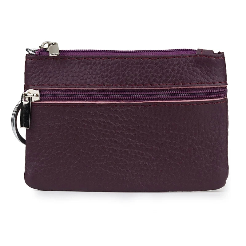 Cowhide Leather Key Wallet Housekeeper Multi-function Key Bag