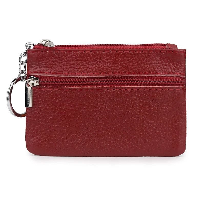 Cowhide Leather Key Wallet Housekeeper Multi-function Key Bag