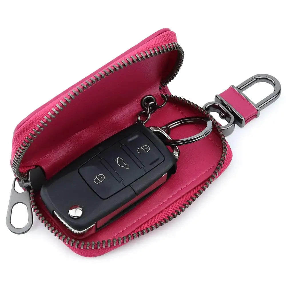 Hand-made Leather Car Key Wallet - Sheep Skin Key Holders