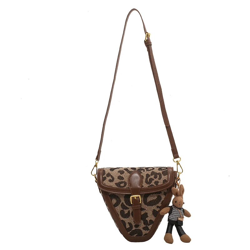 PU Leather Western Style Shoulder Bag Retro All-match Messenger Bag