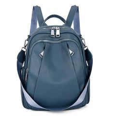 Preppy Style Women Waterproof Double Zip Backpack