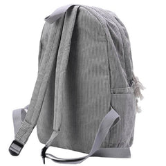 Preppy Style Soft Backpack Female Anti-Theft Corduroy School Lightweight
