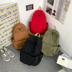 Preppy Style Women Backpack for Teenage Girls Canvas Bagpack Travel Rucksack