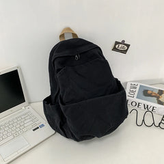 Preppy Style Women Backpack for Teenage Girls Canvas Bagpack Travel Rucksack