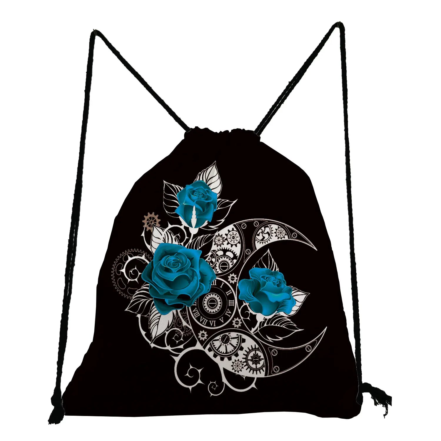 Softback Shoes Bag Rose Printed Backpacks for Students