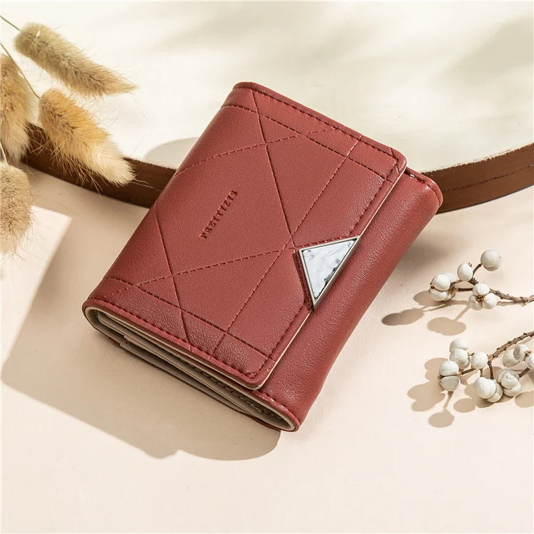 Pretty Small Wallet with Rhombus Design