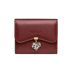 Pretty's Three-Fold Love Pendant Women's Short Wallet