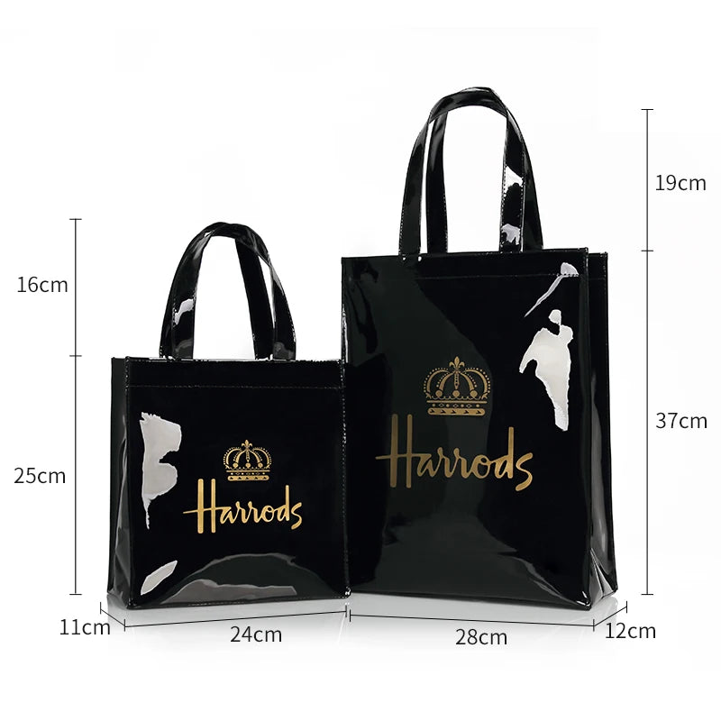 Princess Crown Print PVC Reusable Shopping Purse Eco Friendly Tote Beach Handbag