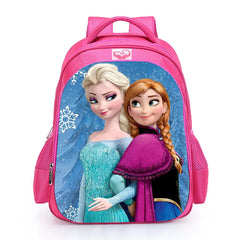 Elsa Lovely School Backpack for Girls Kids Pink Cartoon Bag