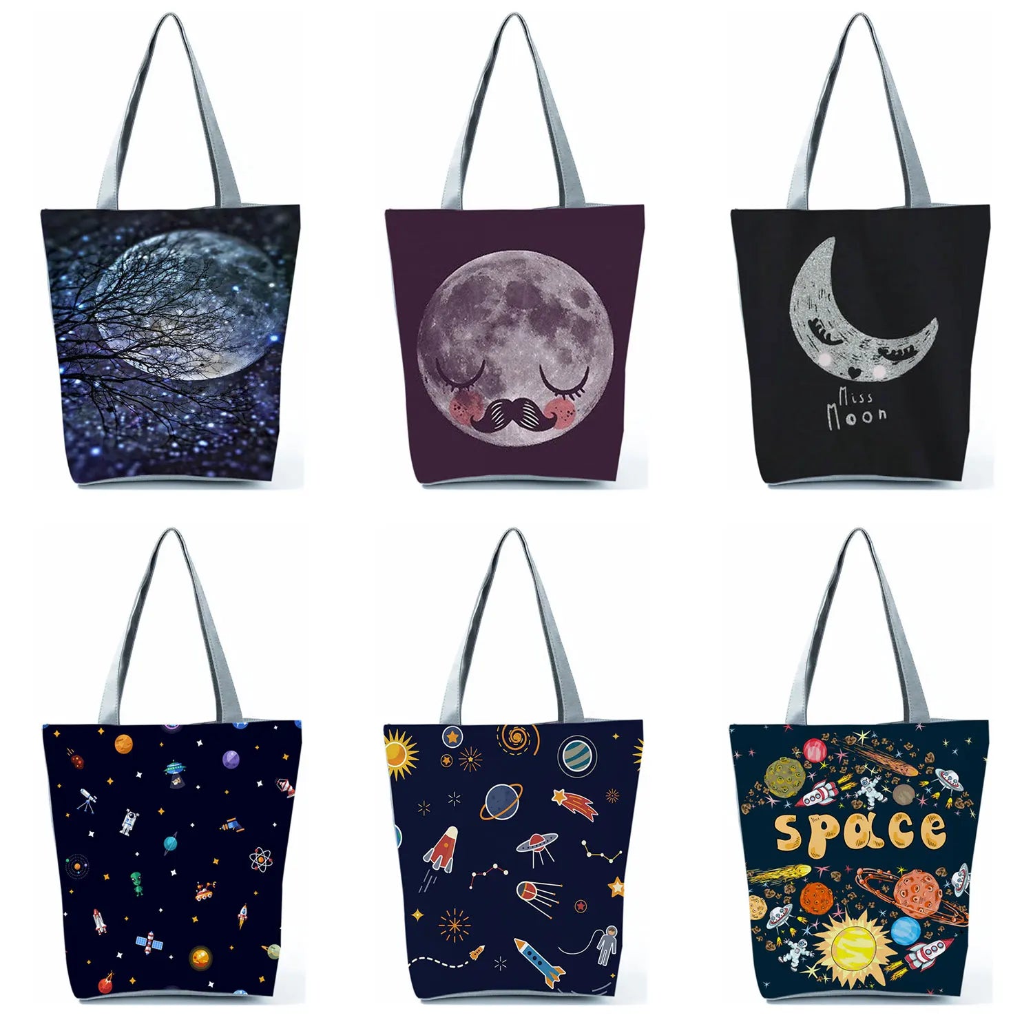Starry Sky Eco Tote Bag - Reusable Shopping Shoulder Handbag