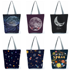 Starry Sky Eco Tote Bag - Reusable Shopping Shoulder Handbag