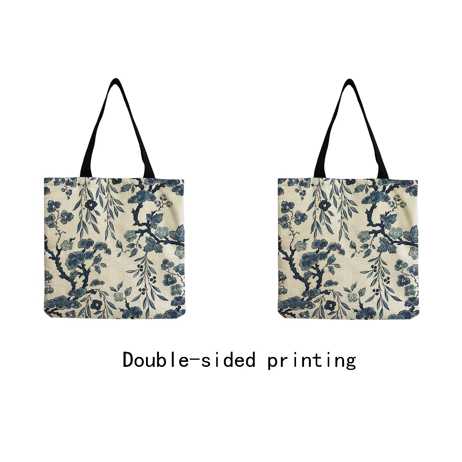 Floral Ceramic Chinoiserie Shoulder Bag for Women