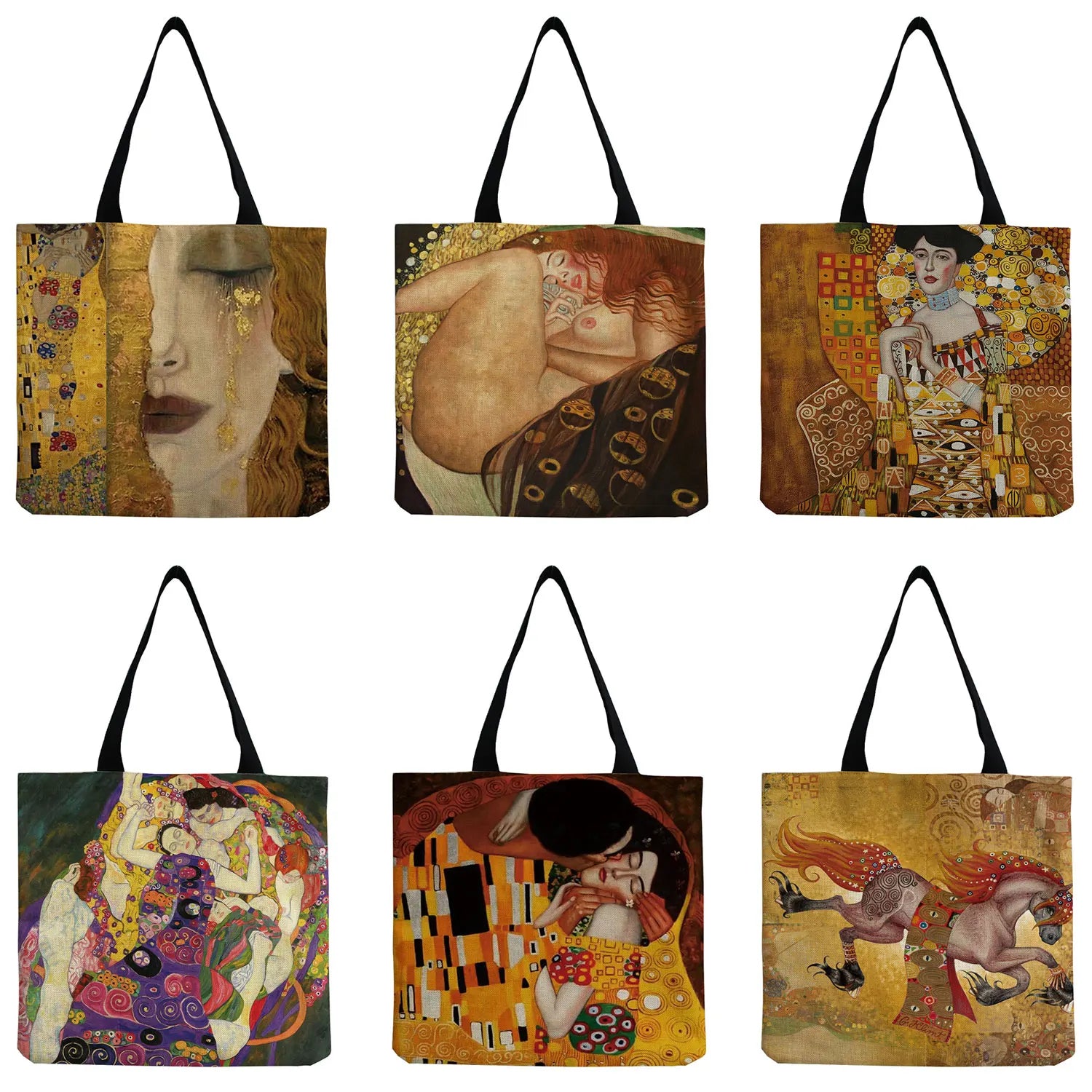 Oil Painting Tote Bag Eco Friendly Beach Handbag