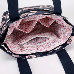 Printed Flower Women Shoulder bags Nylon Large Capacity Totes