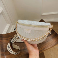 Plaid Fanny Pack Chain Waist Bag Female Crossbody Bag