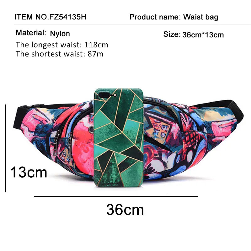 Women's Waist Bag Waterproof Belt Bag for Travel - Fanny Packs