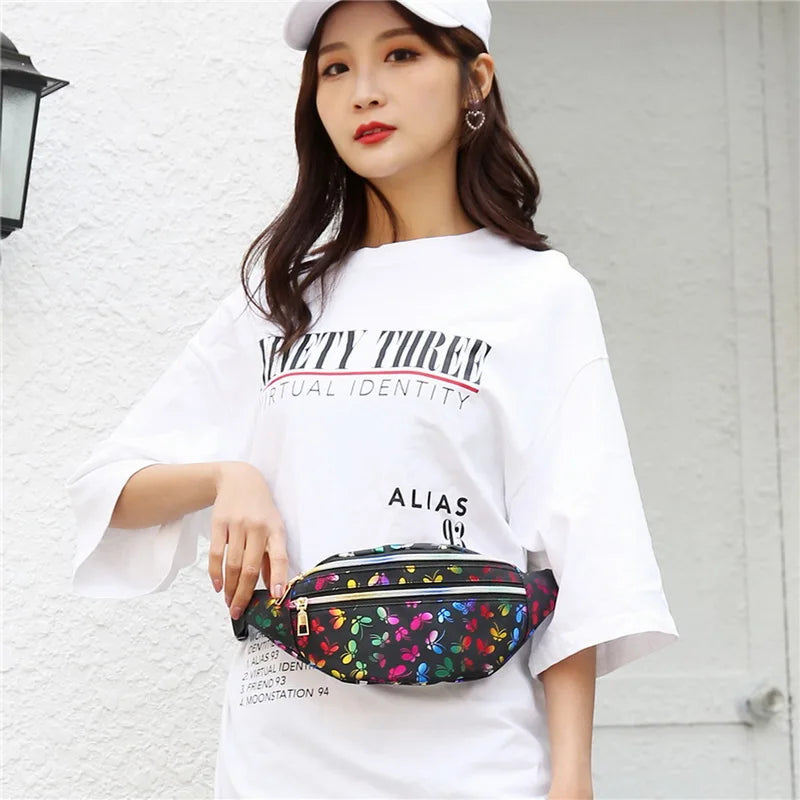 Colorful Waist Bag for Women and Kids, Outdoor Sport Shoulder Pack