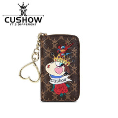 Small Leather Key Case with Key Ring